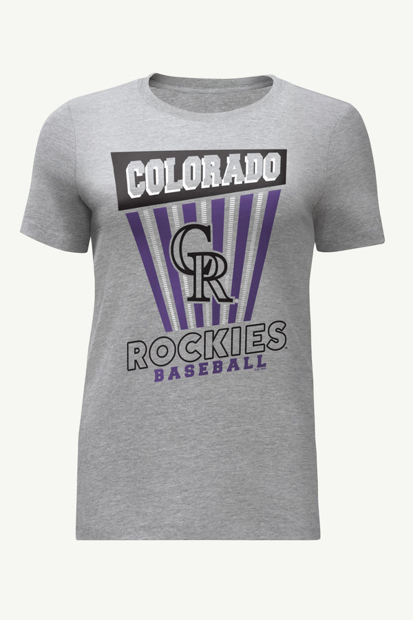 starter WOMENS COLORADO ROCKIES POSTER PRINT T SHIRT