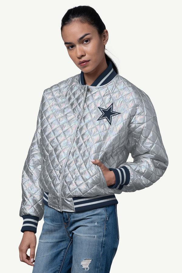 starter WOMENS DALLAS COWBOYS BLOWOUT METALLIC JACKET