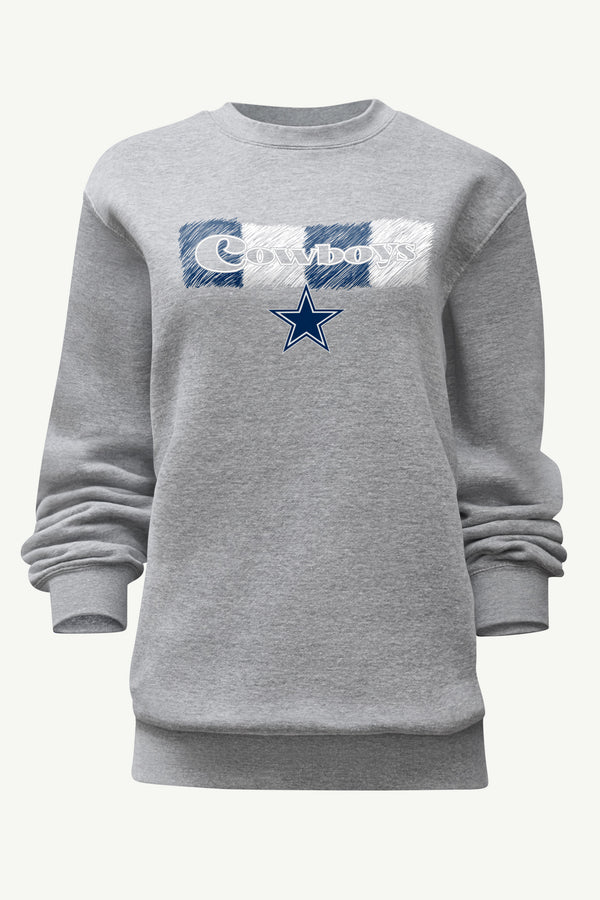 starter WOMENS DALLAS COWBOYS COLOR SHADING SWEATSHIRT