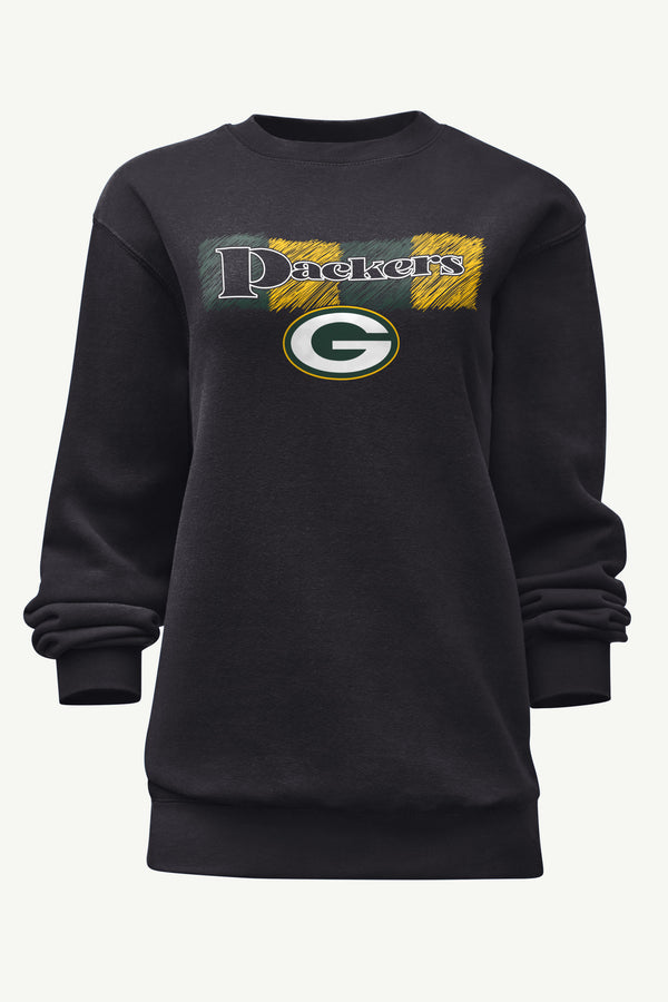 starter WOMENS GREEN BAY PACKERS COLOR SHADING SWEATSHIRT