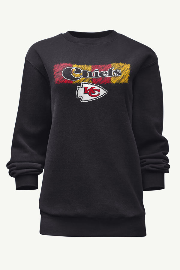 starter WOMENS KANSAS CITY CHIEFS COLOR SHADING SWEATSHIRT