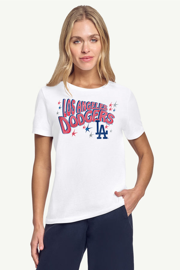 Starter WOMENS LOS ANGELES DODGERS FIREWORKS T SHIRT