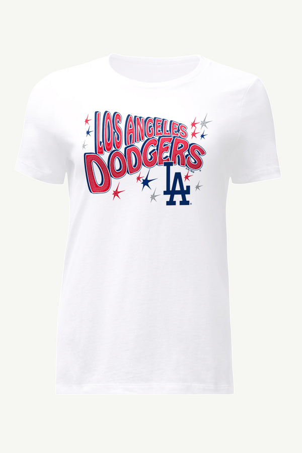 starter WOMENS LOS ANGELES DODGERS FIREWORKS T SHIRT