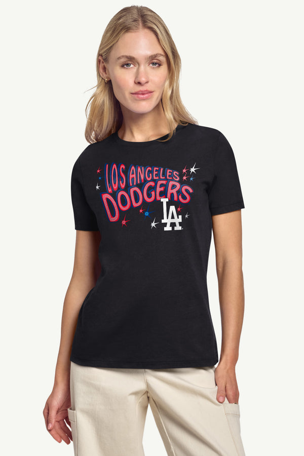 Starter WOMENS LOS ANGELES DODGERS FIREWORKS T SHIRT