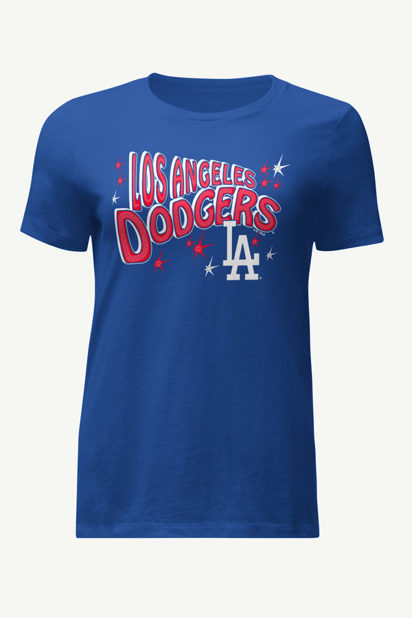 starter WOMENS LOS ANGELES DODGERS FIREWORKS T SHIRT