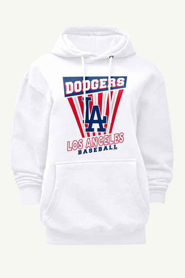 starter WOMENS LOS ANGELES DODGERS POSTER PRINT HOODIE