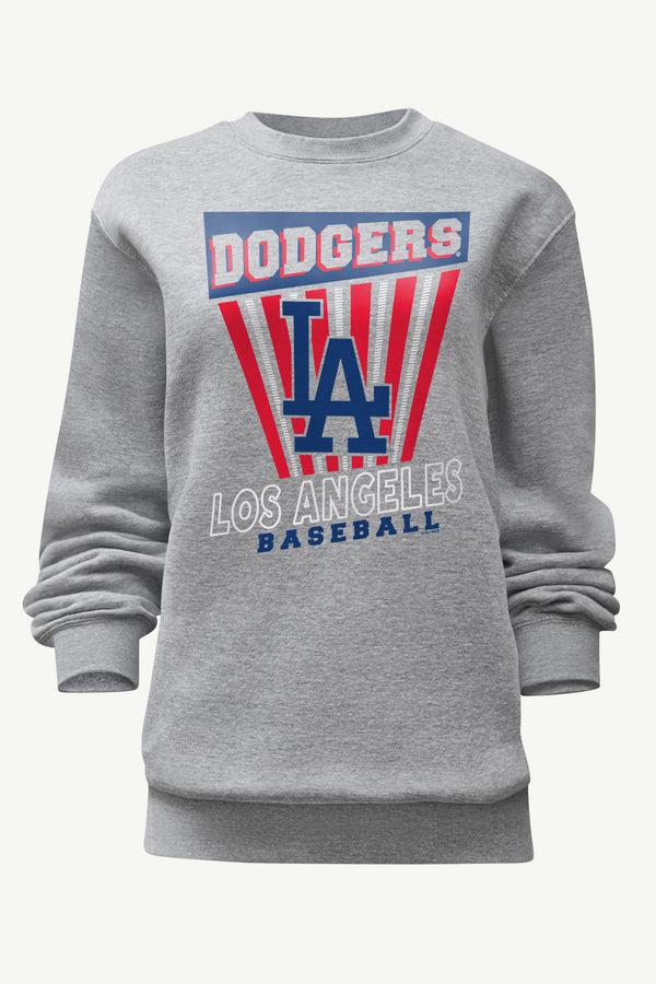starter WOMENS LOS ANGELES DODGERS POSTER PRINT SWEATSHIRT