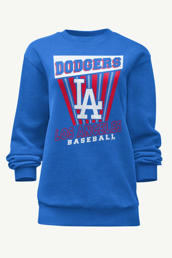starter WOMENS LOS ANGELES DODGERS POSTER PRINT SWEATSHIRT