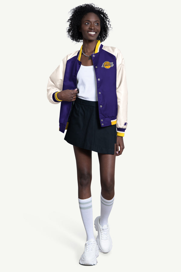 Starter WOMENS LOS ANGELES LAKERS BLITZ VARSITY JACKET