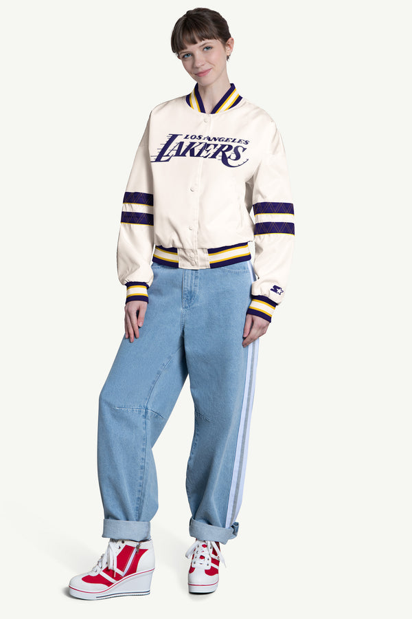Starter WOMENS LOS ANGELES LAKERS INTERCEPTION VARSITY JACKET