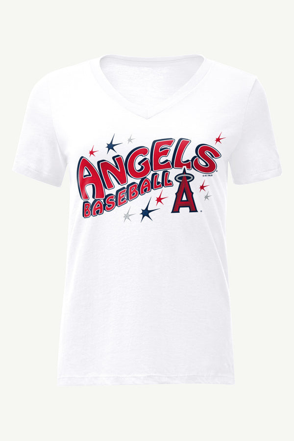 starter WOMENS LOS ANGELESANGELS FIREWORKS V NECK T SHIRT