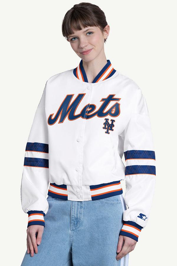 starter WOMENS NEW YORK METS INTERCEPTION VARSITY JACKET