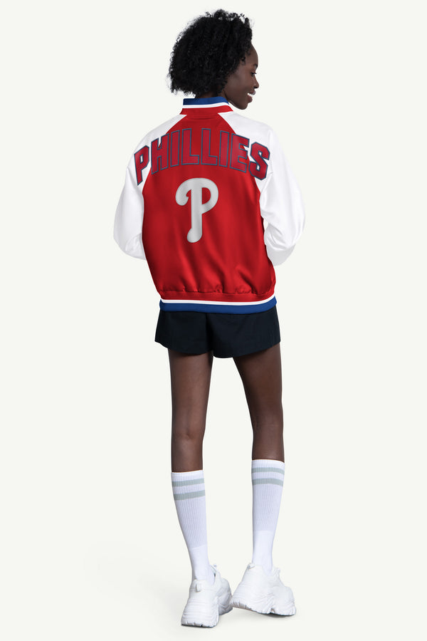 Starter WOMENS PHILADELPHIA PHILLIES BLITZ VARSITY JACKET