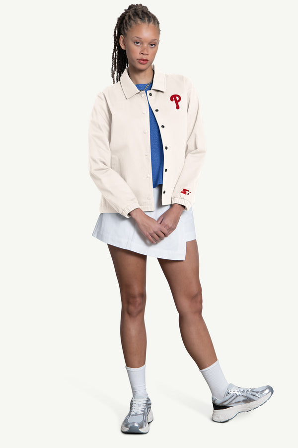Starter WOMENS PHILADELPHIA PHILLIES COACHES JACKET