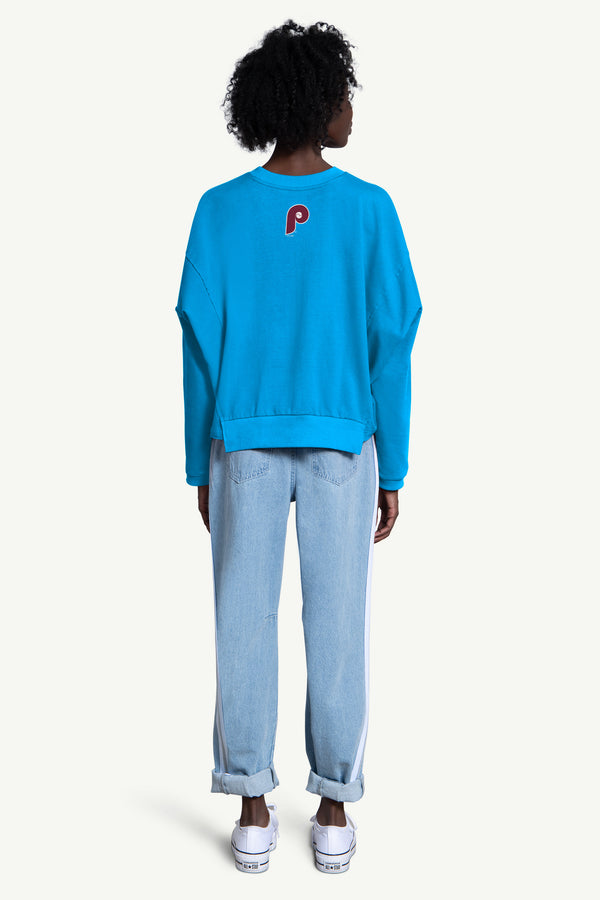 Starter WOMENS PHILADELPHIA PHILLIES CREW NECK SWEATSHIRT