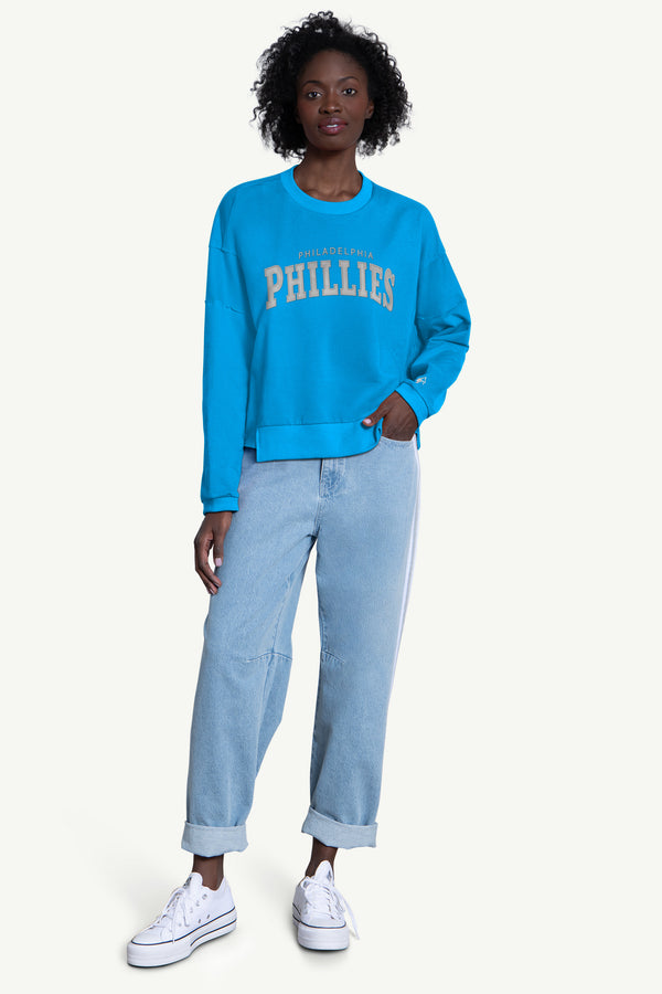 Starter WOMENS PHILADELPHIA PHILLIES CREW NECK SWEATSHIRT