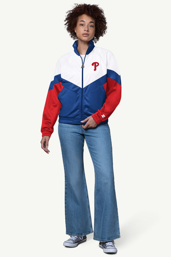 Starter WOMENS PHILADELPHIA PHILLIES TEAMWORK TRACK JACKET