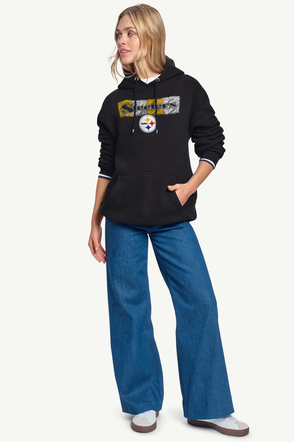 Starter WOMENS PITTSBURGH STEELERS COLOR SHADING HOODIE