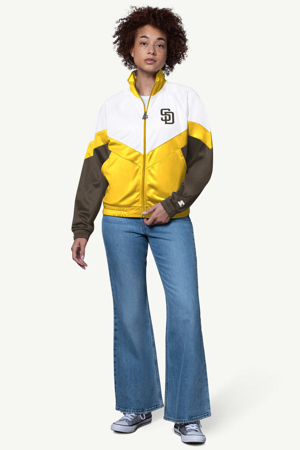 Starter WOMENS SAN DIEGO PADRES TEAMWORK TRACK JACKET