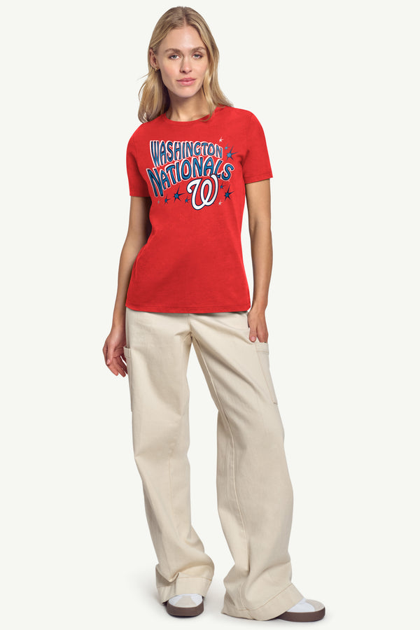 Starter WOMENS WASHINGTON NATIONALS FIREWORKS T SHIRT
