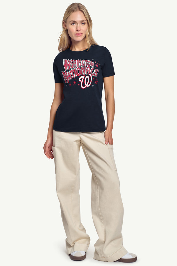 Starter WOMENS WASHINGTON NATIONALS FIREWORKS T SHIRT