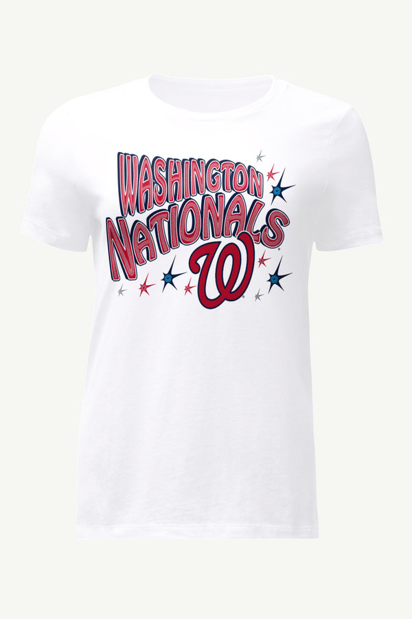 starter WOMENS WASHINGTON NATIONALS FIREWORKS T SHIRT