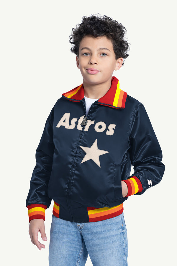 starter YOUTH HOUSTON ASTROS CAPTAIN JR. VARSITY JACKET