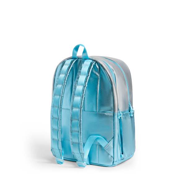 State Bags Kane Double Pocket Backpack Blue Iridescent