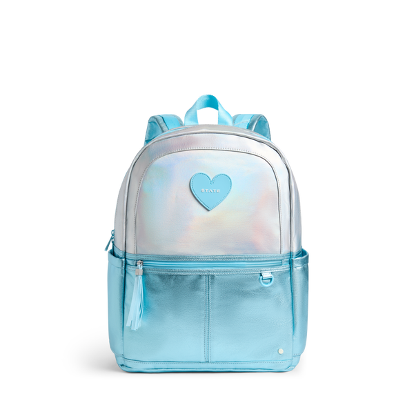 state bags Kane Double Pocket Backpack Blue Iridescent