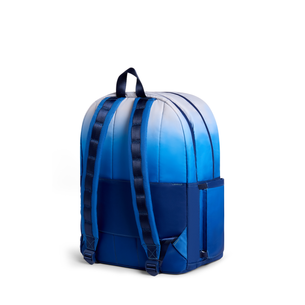 State Bags Kane Double Pocket Large Backpack Blue Gradient Diagonal Zipper