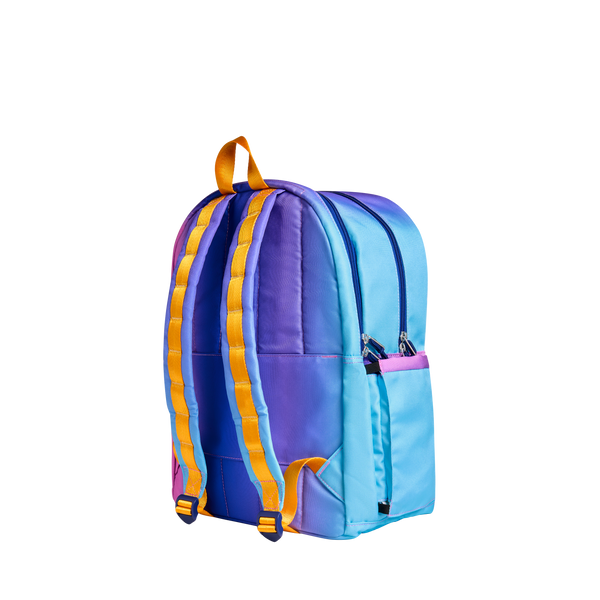 State Bags Kane Double Pocket Large Backpack Blue/Pink Gradient