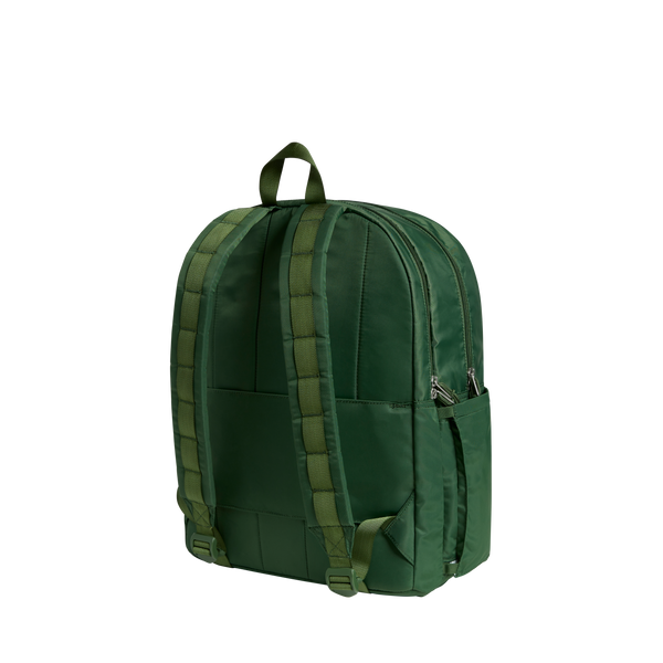 State Bags Kane Double Pocket Large Backpack Olive Chevron