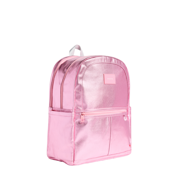 State Bags Kane Double Pocket Large Backpack Pink/Silver