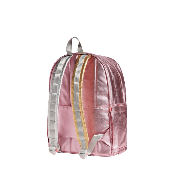 State Bags Kane Double Pocket Large Backpack Pink/Silver