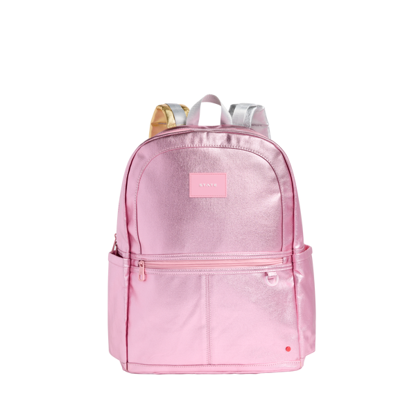 state bags Kane Double Pocket Large Backpack Pink/Silver