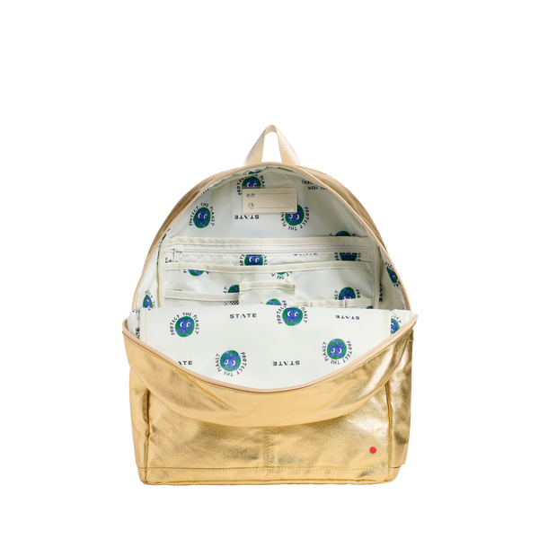 State Bags Kane Double Pocket Large Backpack Tie Dye Patchwork