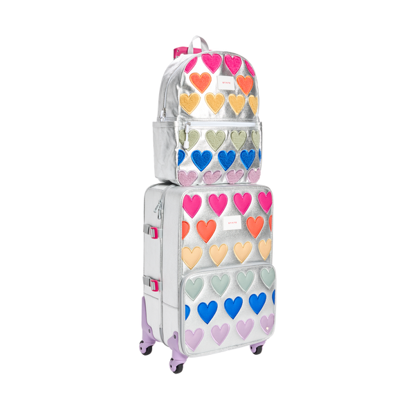 state Bags Logan Carry-On Suitcase Patchwork Hearts