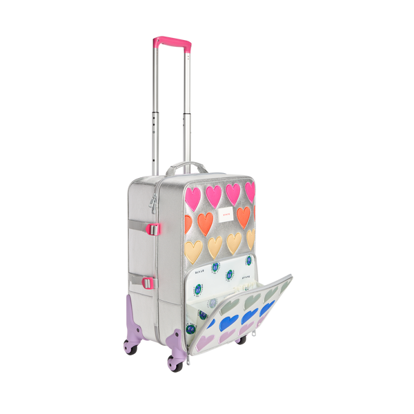 state Bags Logan Carry-On Suitcase Patchwork Hearts
