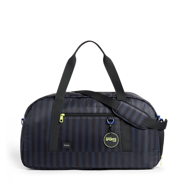 state bags Fenway Sports Duffle Black Grey Striped
