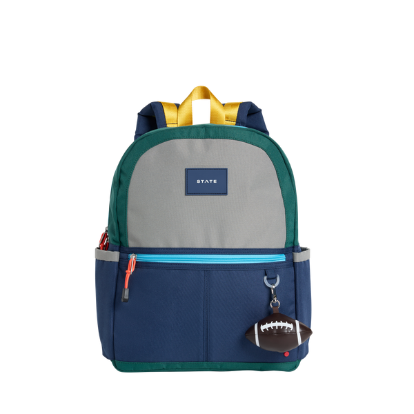 State Bags Football Keychain Brown