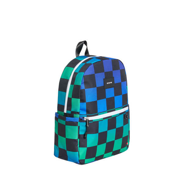 State Bags Kane Backpack Blue Checkerboard