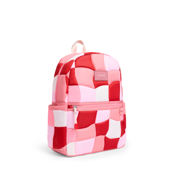 State Bags Kane Backpack Pink Puffer Check
