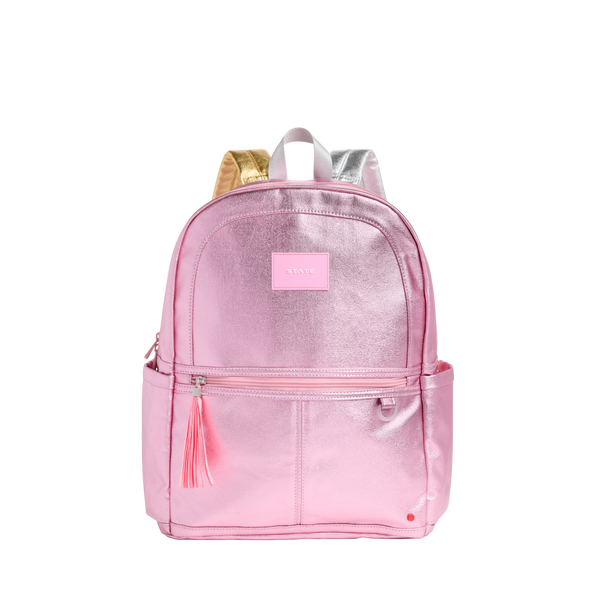 state bags Kane Double Pocket Backpack Pink/Silver