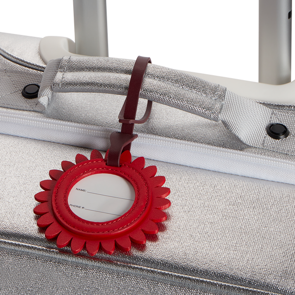 State Bags Luggage Tag Burgundy Flower