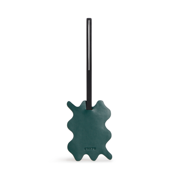 State Bags Luggage Tag Olive Squiggly