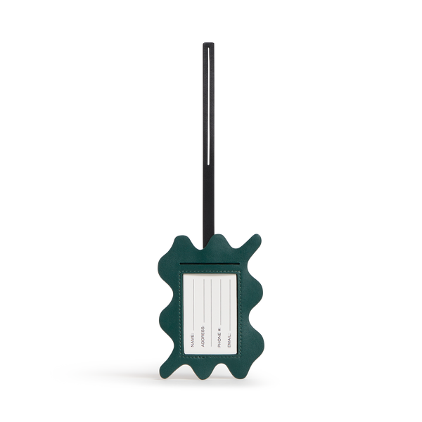 state bags Luggage Tag Olive Squiggly