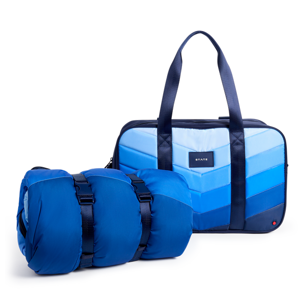State Bags Redwood Sleeping Bag Blue Chevron