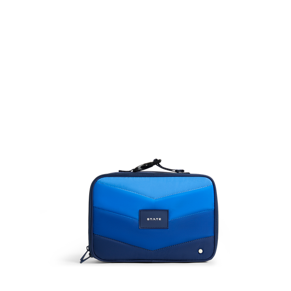 state bags Rodgers Lunch Box Blue Chevron