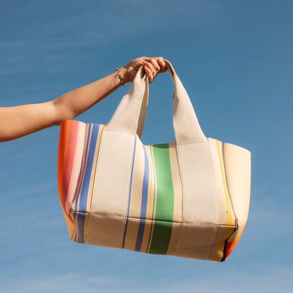 State Bags Wellington Cabana Tote Rainbow Stripe