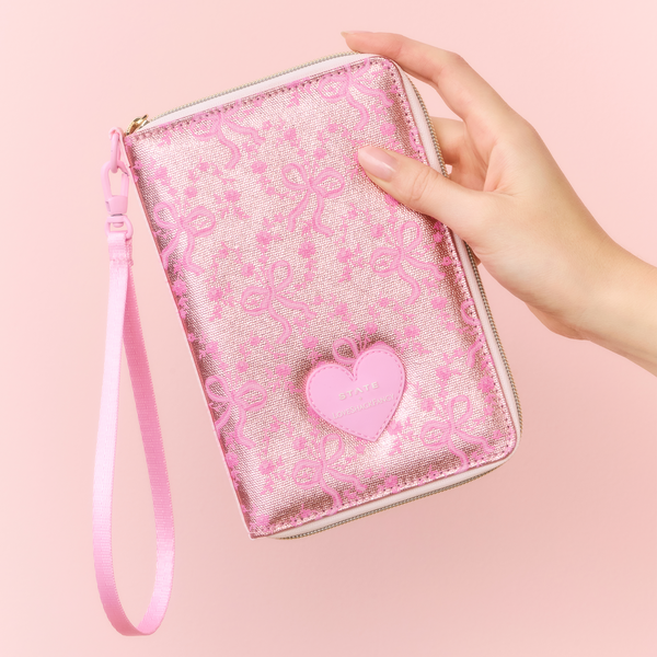 State Bags STATE X LoveShackFancy Family Passport Holder Pink Vanilla